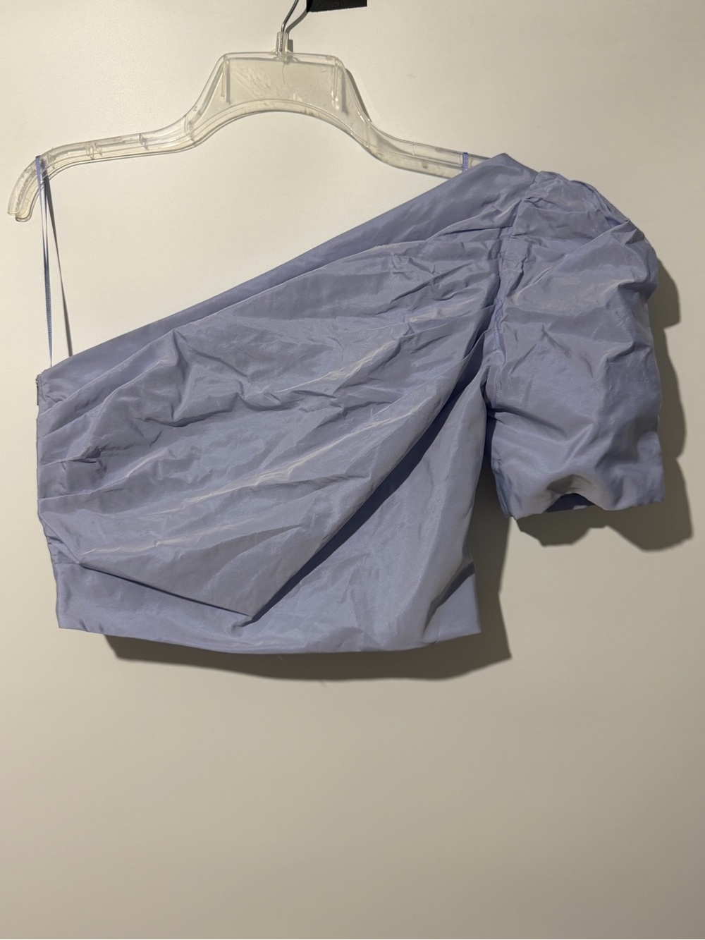Maje Paris Landia Asymmetric Ruched One Shoulder Crop Top NWT Size 3 US L Lilac